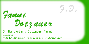 fanni dotzauer business card